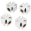 12Pcs Silver Universal Tire Air Valve Caps Durable Plastic Stem Covers 1