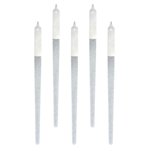 15Pcs Silver Metal Nail Files Double Sided Buffer for Nail Art Use 1