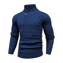 Gebreide kersttrui voor heren, slim fit, ronde hals.