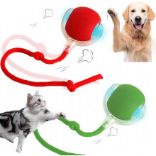 2 st interaktiv kattleksak rullande boll Chewie viral hundboll, smarta automatiska rullande husdjursbollar, automatisk rörlig elektrisk kattleksak