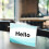 2Stk Acryl Namensschild Halter Transparent Moderner Büro-Kartenständer 11