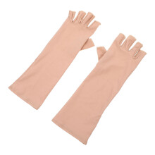 2Pairs Reusable Khaki Cooling Arm Sleeves for Women Outdoor Activities