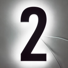 7" LED Backlit House Number Light, Waterproof IP44, 26+ Hr Runtime, Easy Install – Compatible with Villa/Hotel