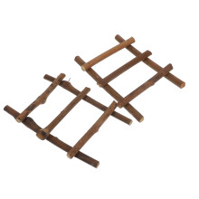 6Pièces Mini Escabeau Rotin Café Pour Décoration Jardin Féerique