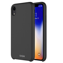 Capa de silicone líquido para iPhone X e XS - preta