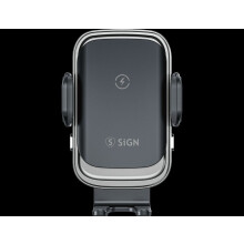 Supporto per cellulare per auto con ricarica wireless, 15 W - nero