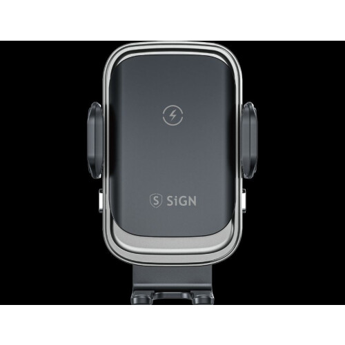 Supporto per cellulare per auto con ricarica wireless, 15 W - nero