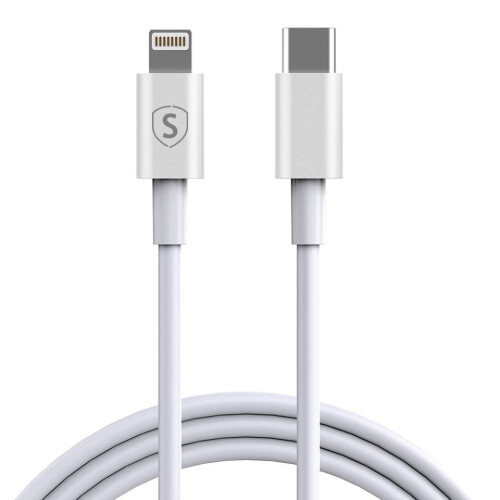 Cablu USB-C la Lightning 2,4A, 1m - Alb