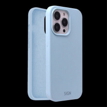 Coque en silicone liquide pour iPhone 15 Pro Max - Bleu clair