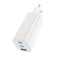 Chargeur 65 W, USB-C PD, chargement rapide, MacBook Air, iPhone, etc. - Blanc