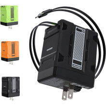 Retractable Phone Charger 120W, 2-in-1 Fast Charging Adapter with Retractable Cables, Foldable Wall Plug, Compatible with Phone, Tablet, Laptop