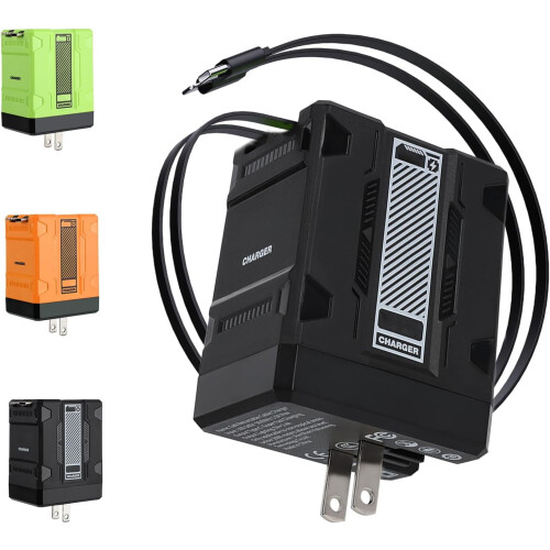 Ανασυρόμενος φορτιστής τηλεφώνου 120W, προσαρμογέας γρήγορης φόρτισης 2 σε 1 με