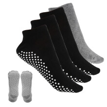 Damen Stoppersocken,4 Paar Sneaker Yoga Socken Rutschfeste Slipper Pilates Rutschfeste Socken Antirutschsocken Mädchen für Zuhause, Workout, Sport
