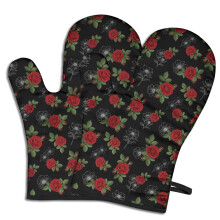 Gants de cuisine Pioneer Flower à motif floral, lot de 2, résistants à la chaleur, 19,5 cm x 30,5 cm