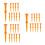 30Pièces Tees Orange Pour Golf Adaptés Aux Passionnés 4