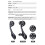 CYCLAMI Bicycle Computer Mount Camera Mount Headlight Mount M6 Support for 1