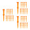 30Pièces Tees Orange Pour Golf Adaptés Aux Passionnés 8