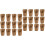 100Pcs Light Brown Take-Out Paper Cones Kraft Snack Storage Holders 4