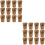 100Pcs Light Brown Take-Out Paper Cones Kraft Snack Storage Holders 5