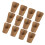 100Pcs Light Brown Take-Out Paper Cones Kraft Snack Storage Holders 8