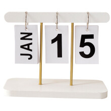 Flipkalender voor op het bureau, wit, rechthoekig, 1 set