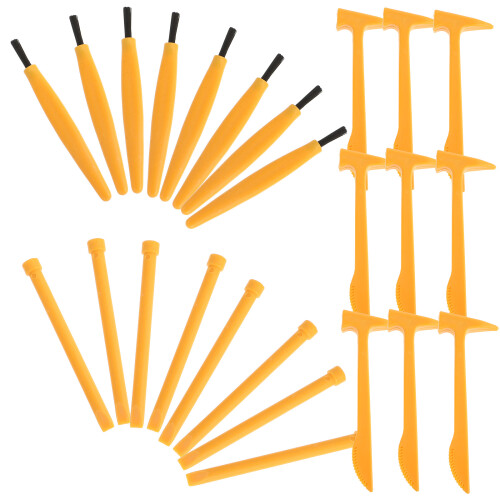 150Pcs Plastic Dinosaur Digging Kit Yellow Home Science Tool Set