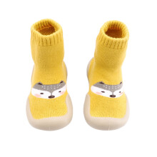 Casual Elastic Cartoon Baby Socks & Soft Indoor First Shoes for Toddlers, Size 7, Compatible with 1-Year-Old Boys & Girls