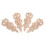 20Pcs Solid Wood Cabinet Appliques Beige Decorative Corner Onlays 1