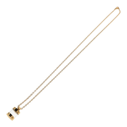 2Pièces Urne Cendres Acier Inoxydable Pendentif Verre Ouvrant
