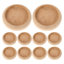 10 Pcs Reusable Needle Cushion Base Mini Artware Bases Compact Pin Cushion Base Wooden Storage Base Embroidery Accessory