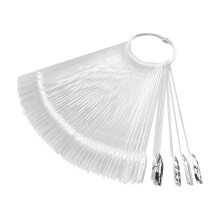 Expositor de palitos de amostra de esmalte oval/quadrado com anel, resistente, organizador de palitos para prática de unhas postiças DIY, expositor