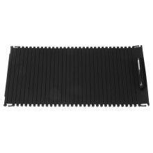 1-pak elegant moderne sort rektangulær kopholder skydedæksel til bilens midterkonsol 18,5 x 9,5 x 0,5 cm