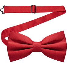 2 Packs Solid Color Pre-tied Bow Tie Adjustable Bowtie for Men