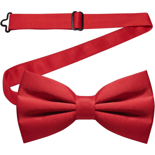 2 Packs Solid Color Pre-tied Bow Tie Adjustable Bowtie for Men