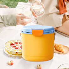 Outdoor Insulation Ice Bucket, Portable Plastic Ice Bucket Compatible with Camping, BBQs & Outdoor Events