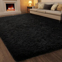 Tapis moelleux et doux | Tapis de sol moderne et duveteux pour salon, chambre d'enfant, dortoir - Décoration intérieure esthétique