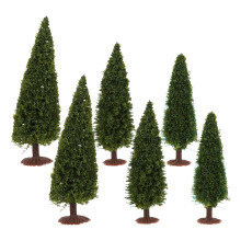 30Pcs Miniature Trees Plastic Pine Model for Train Scenery Green DIY