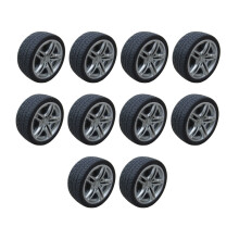 20St Rubber Wielen Zwart 29Mm Voor Kinder Auto Speelgoed DIY Project
