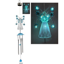 Carillon éolien d'extérieur – Solaire et LED, motif ange, liquidation à moins de 5 $, compatible avec une utilisation extérieure