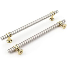 Cabinet Handles and Knobs Brushed Nickel Gold 5-Pack 7.5