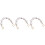 3Stk Leichte Perlen Bag Strap Chains Gold Handtasche 5