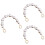3Stk Leichte Perlen Bag Strap Chains Gold Handtasche 7