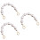 3Stk Leichte Perlen Bag Strap Chains Gold Handtasche 8
