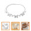 4Stk Silber Taillenkette Metall Leicht Gürtel 9