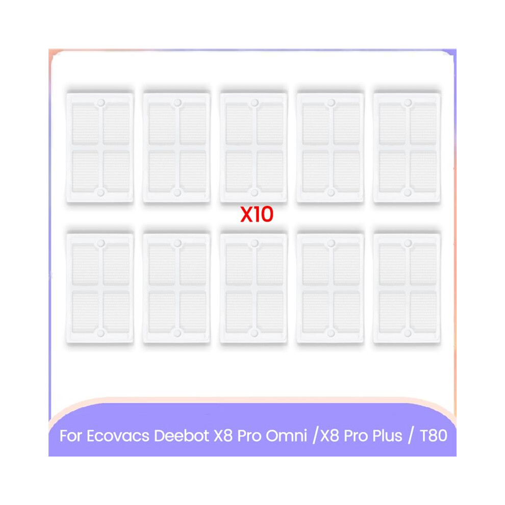 Tauoh Sewage Box Filter For Deebot X8 Pro Omni /X8 Pro / T80 Sweeper Sewage Tank Replacement Parts Filter 10Pcs