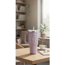 Cadeaux chrétiens pour femmes – Gobelet inspirant de 1,2 L avec couvercle à paille, compatible avec Starbucks