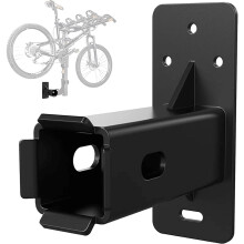 Gancio di traino da parete, 2 posti per carico, gancio di traino in metallo per bici, ricevitore per carichi pesanti, gancio di traino da parete in