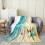 Κουβέρτα Ocean Throw 40x50, Κουβέρτα από Τιρκουάζ Φλις για Αγόρια & Κορίτσια – Χαβανέζικα 1
