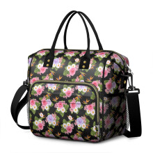 Borsa termica grande a prova di perdite con stampa floreale Pioneer Flower per donna – Lavoro, spiaggia, viaggi, picnic, campeggio