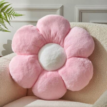 Coussin décoratif à fleurs roses, 50 cm, coussin de sol en forme de fleur, coussin décoratif mignon pour canapé, lit ou fauteuil.